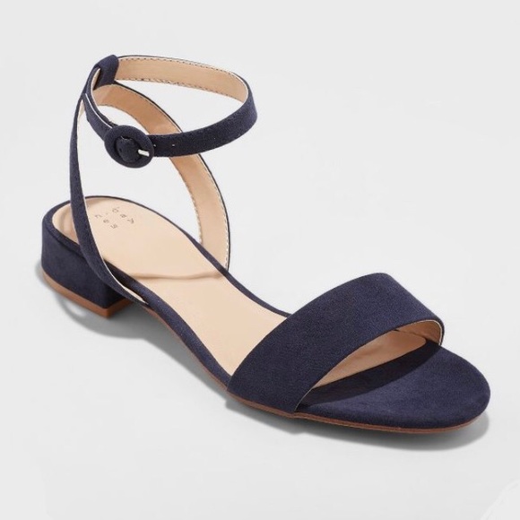 a new day Shoes - A New Day Winona Ankle Strap Sandal Navy, NWT